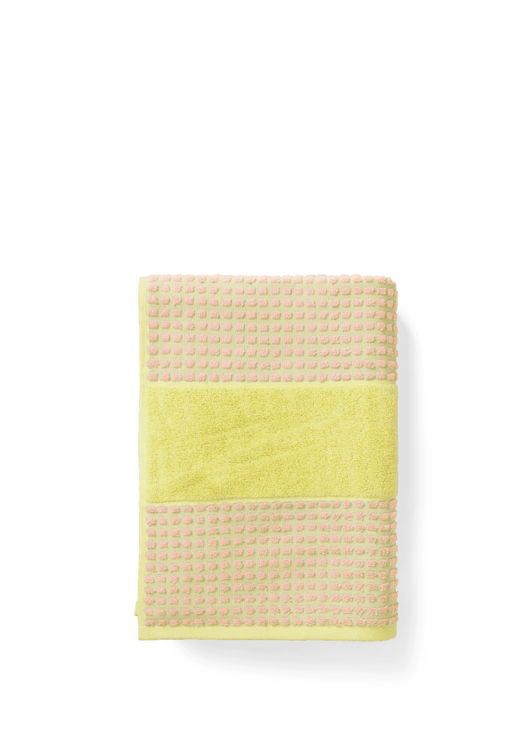 Produktbillede af Juna Check Håndklæde 50x100 cm gul/pink i premium kvalitet