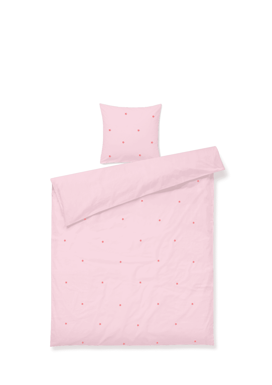 Produktbillede af Juna Daisy Sengetøj 140x220 cm pink/rød i premium kvalitet