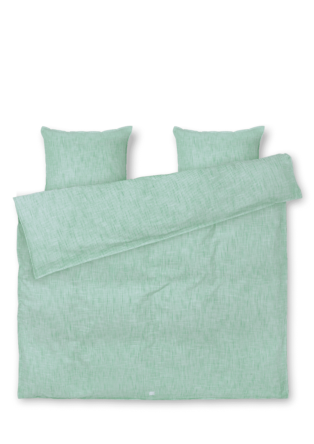 Produktbillede af Juna Monochrome Lines Sengetøj 200x220 cm grøn/hvid i premium kvalitet
