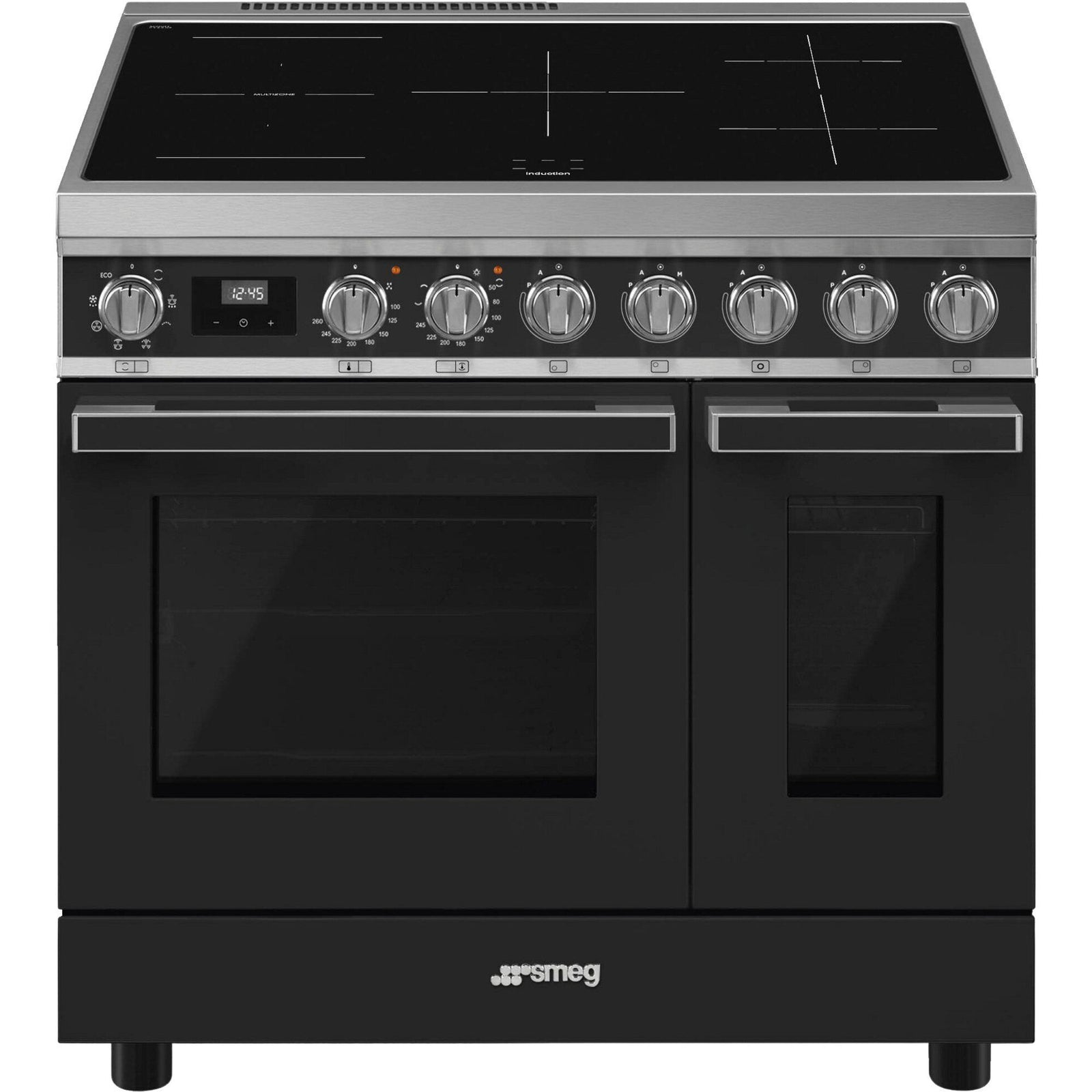 Smeg Smeg CPF92IMA Portofino induktionskomfur 85,4 kg, antracit ❤ produktfoto i kategorien Induktionskomfur