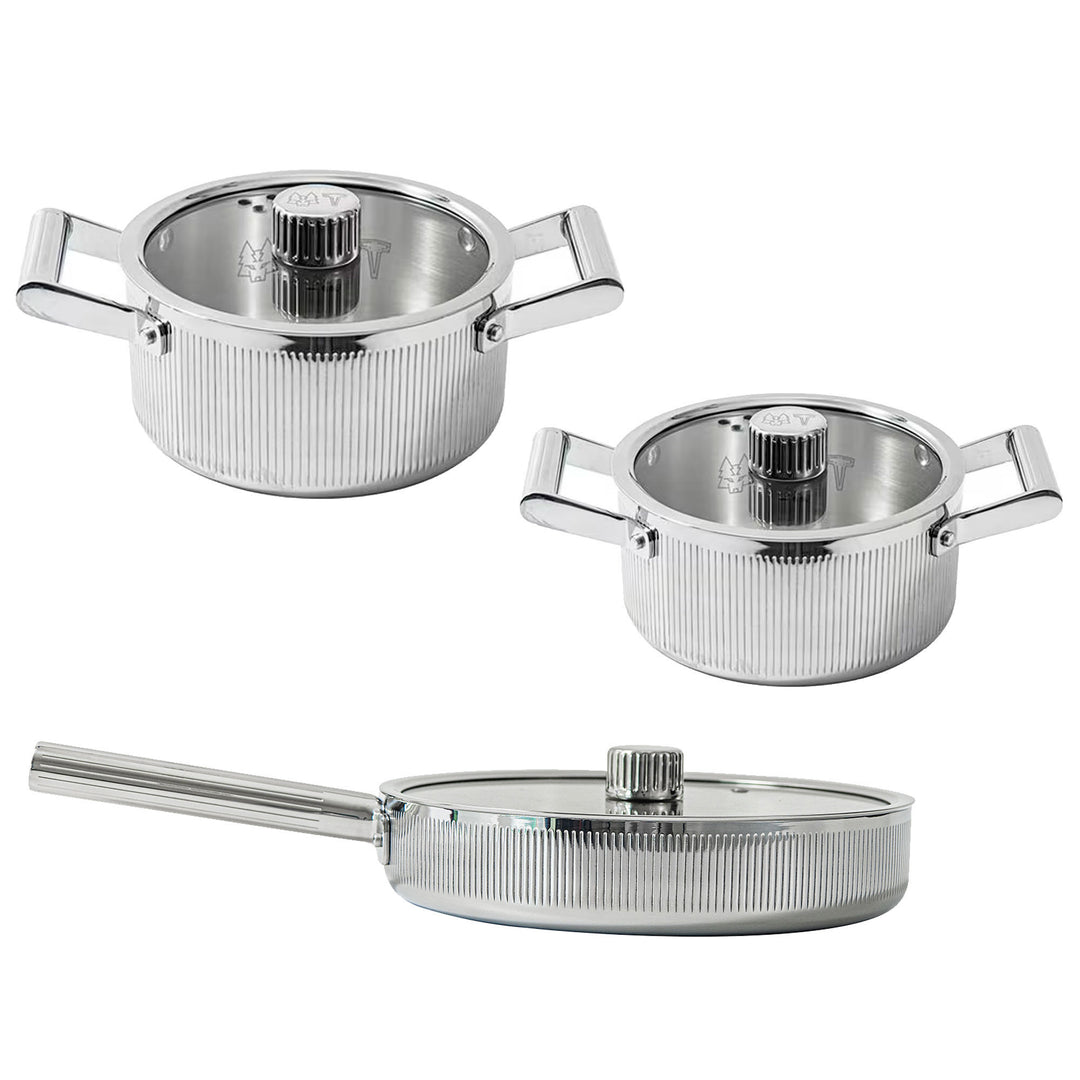 Vargen & thor Vargen & Thor Glima Grytset, 3 stk. – produktbillede (Grydesæt & Kasseroller)