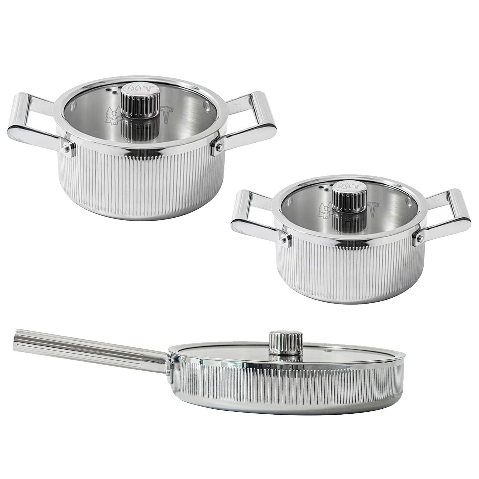 Vargen & thor Vargen & Thor Glima Grytset, 3 stk. – produktbillede (Grydesæt & Kasseroller)