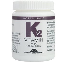 Detaljeret produktbillede af Natur-Drogeriet K2-vitamin 180 tab. på tilbud
