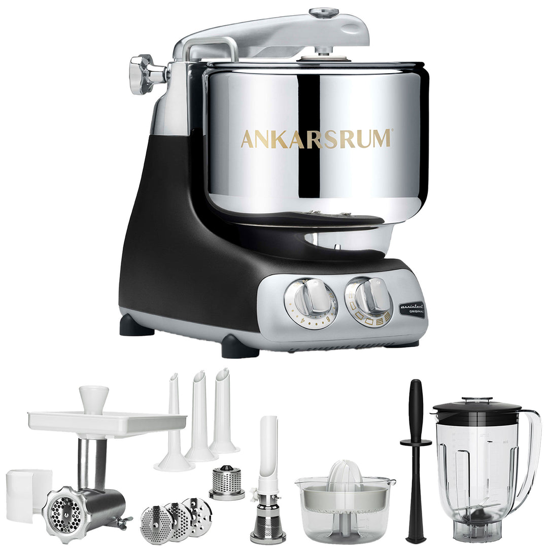 Ankarsrum Ankarsrum AKM 6230 Køkkenmaskine + Deluxe pakke, Matsort ❤ vinkelbillede (Røremaskiner)