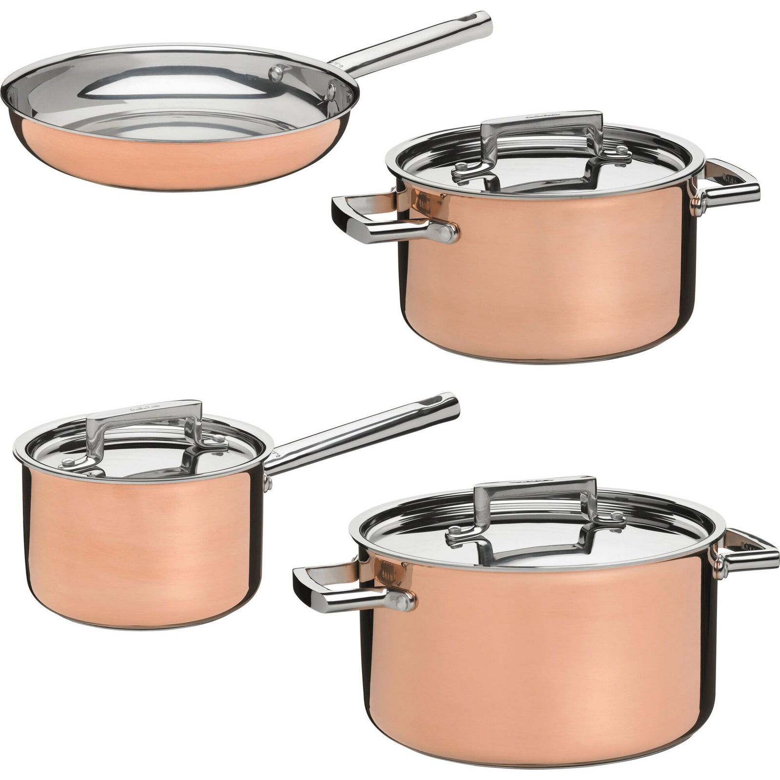 G.r.y.m G.r.y.m Kobber Grydesæt 4 dele ❤ produktbillede (Grydesæt & Kasseroller)