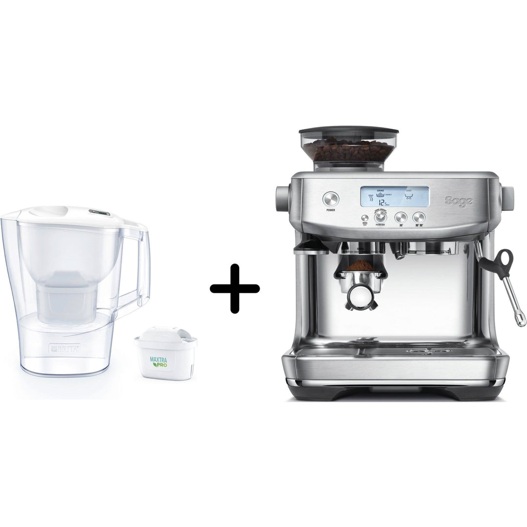 Sage Sage SES878BSS0 The Barista Pro espressomaskine + Brita Aluna filterkande ❤ vinkelbillede (Espressomaskiner)