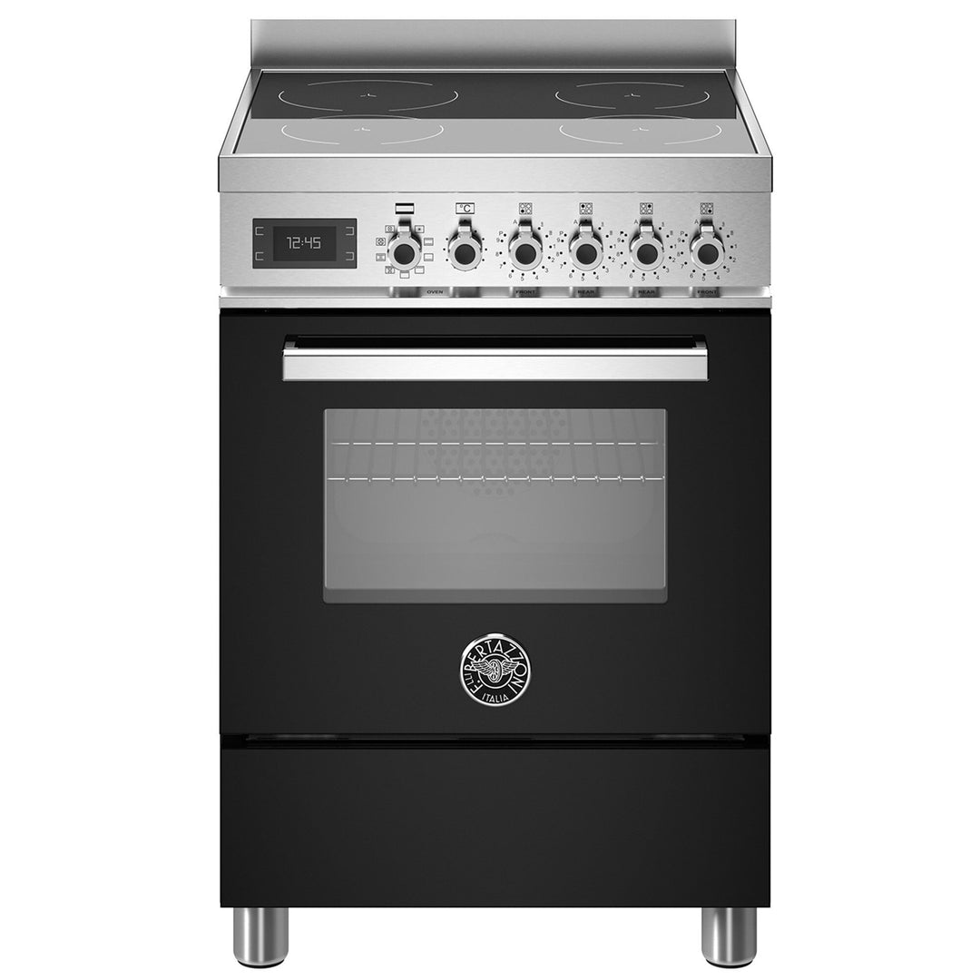 Bertazzoni Bertazzoni PRO64I1ENET Professional induktionskomfur med ovn, 60 cm, sort – produktvisning (Induktionskomfur)