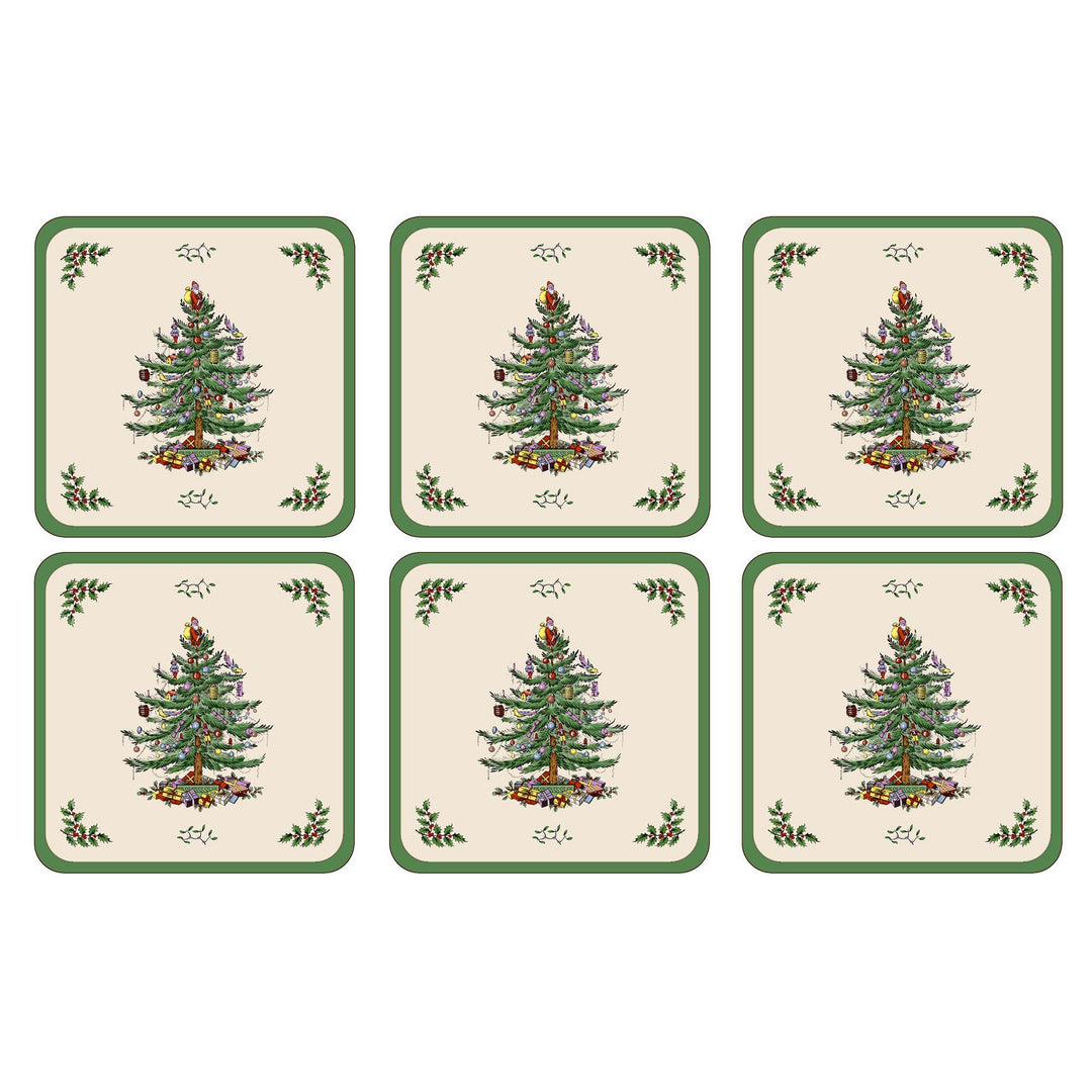 Spode Spode Christmas Tree glasbrikker, 6 stk. ❤ produktfoto (Glasunderlag)