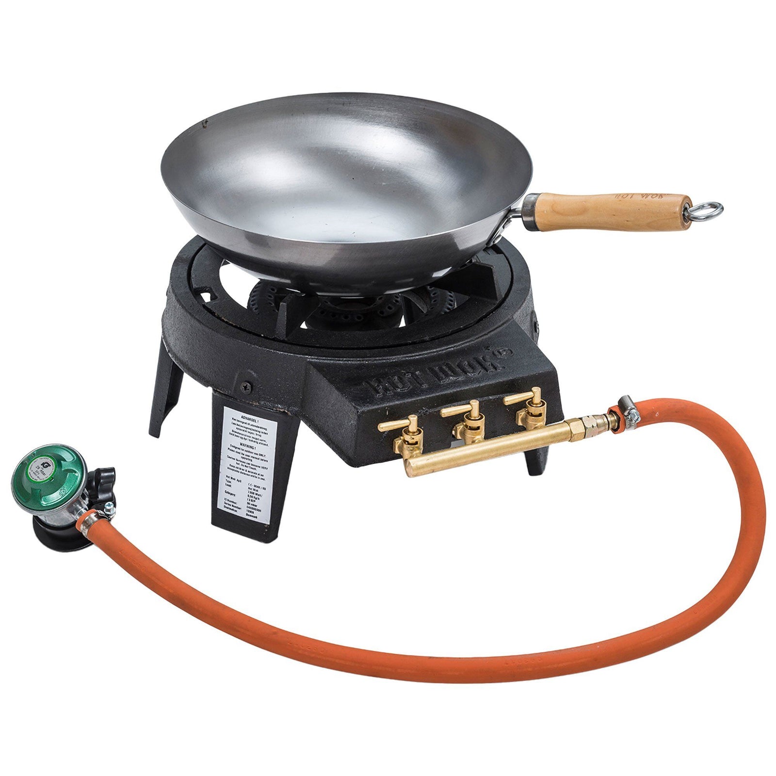 Hot wok Hot wok Gasbrænder 7 kW inkl. regulator og wok – produktvisning (Gasbrænder)