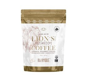 Produktbillede af RÅ HYGGE Kaffe m. Lion's Mane svampeekstrakt- Hele bønner Ø 227 g. X på tilbud i brug