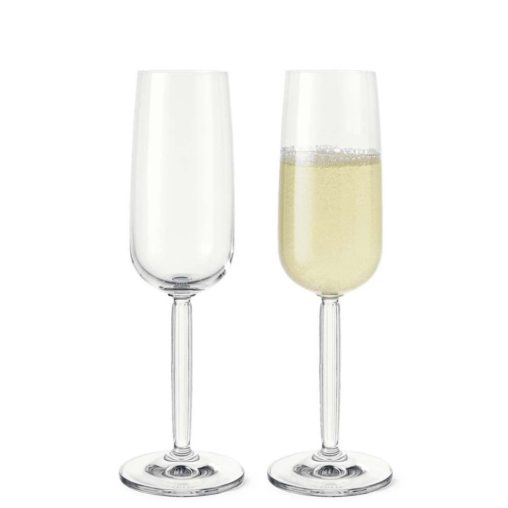 Produktbillede af Kähler Hammershøi Champagneglas 24 cl klar 2 stk i premium kvalitet