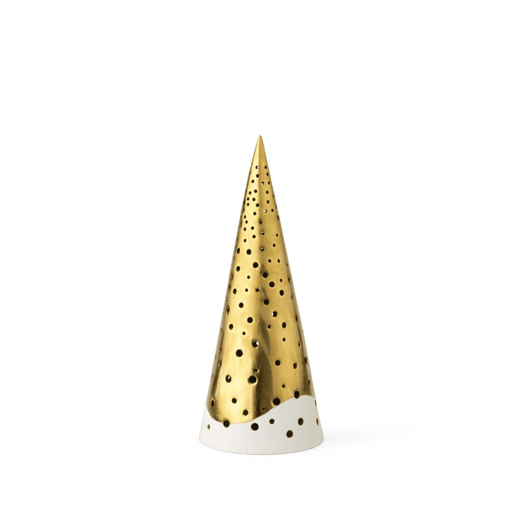 Produktbillede af Kähler Nobili Fyrfadsstage høj H25.5 guld i premium kvalitet