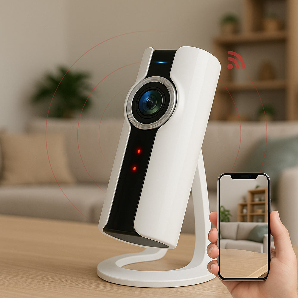 Produktbillede af WiFi IP Overvågningskamera med 360 ° visning og 2-vejs lyd på tilbud