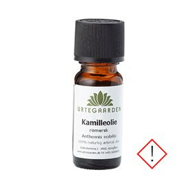 Detaljeret produktbillede af Urtegaarden Kamilleolie romersk Æterisk 10 ml X på tilbud
