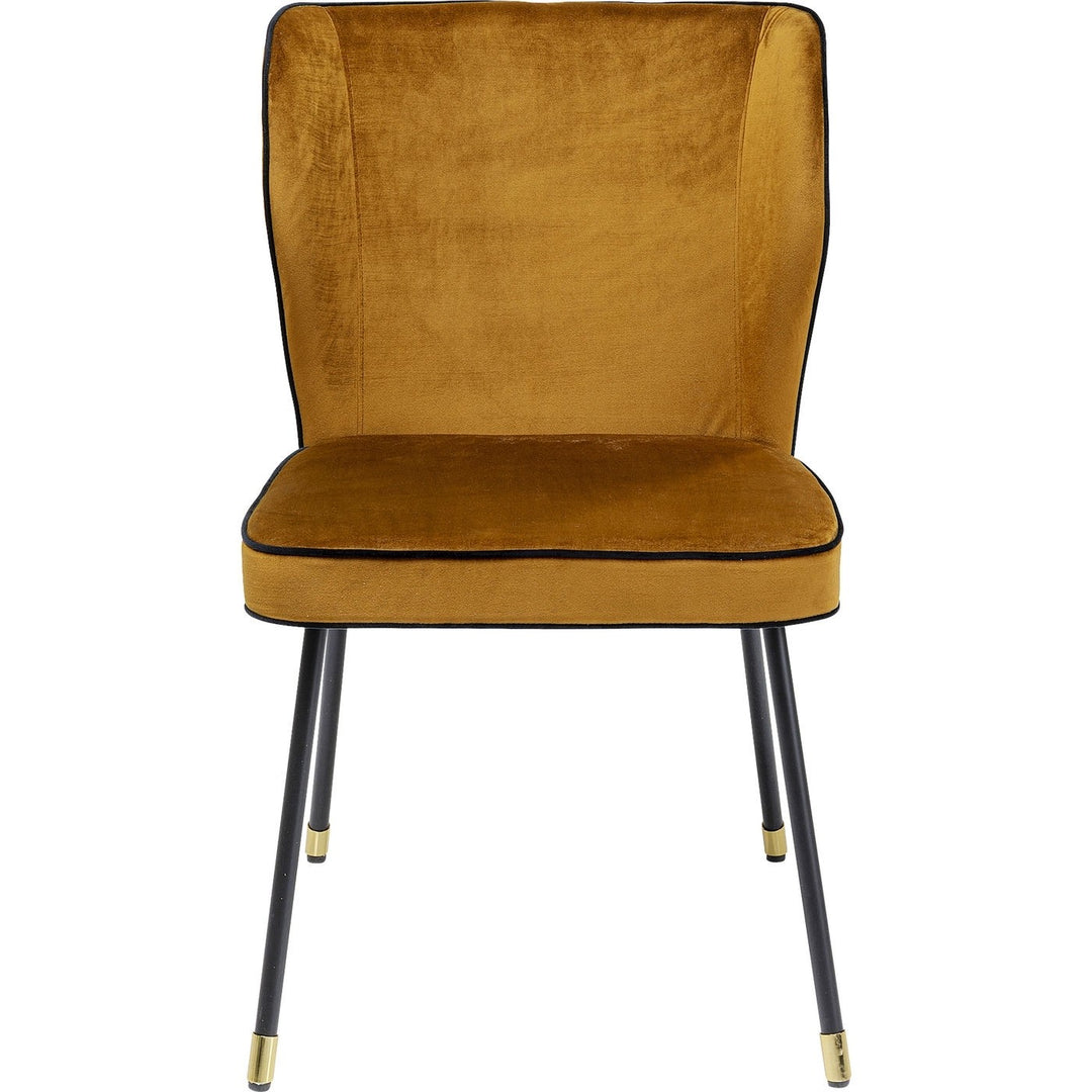 KARE DESIGN Irina spisebordsstol brun velour og stål