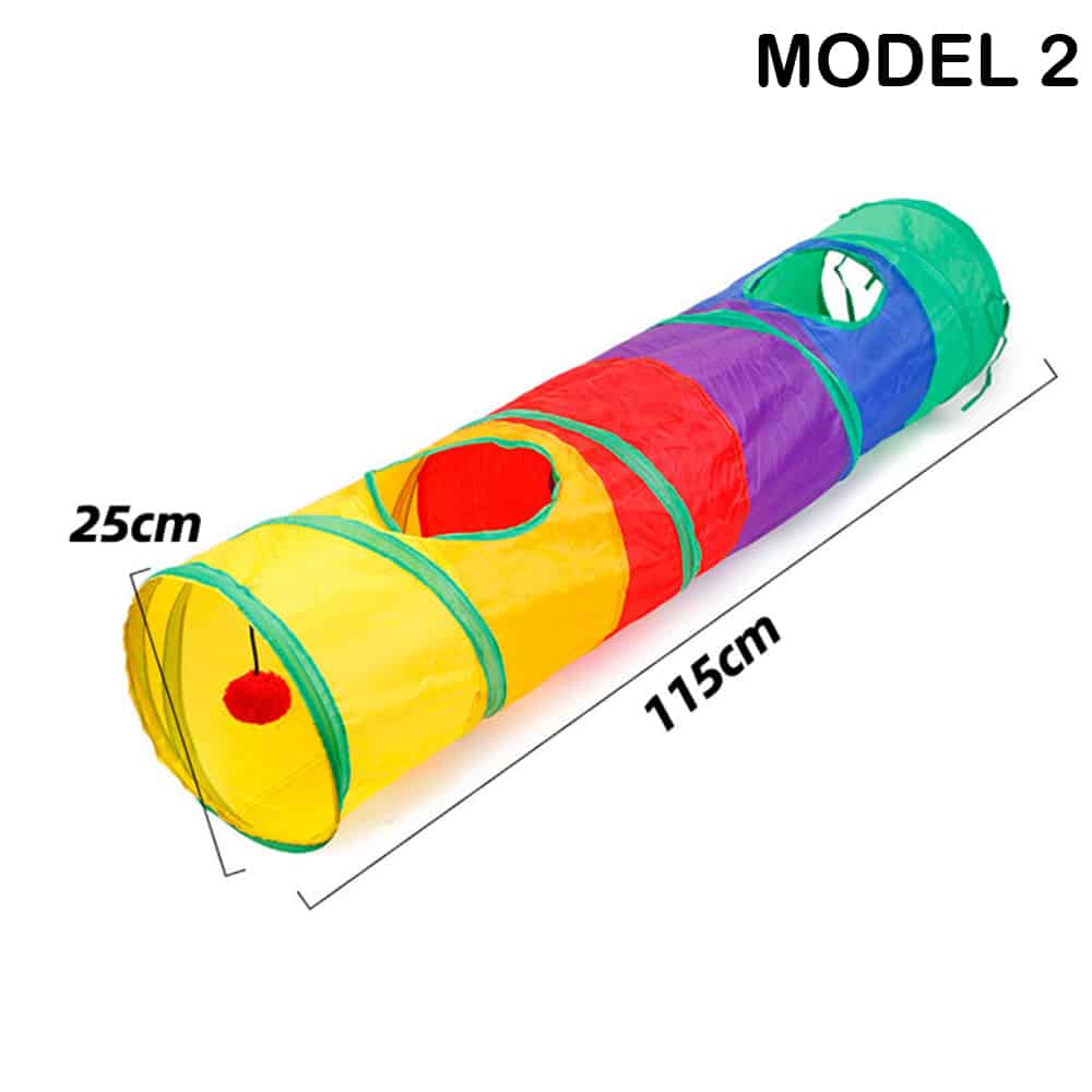 Kattetunnel med stabil form 3 forskellige størrelser Model 2 (25 x 115 cm)