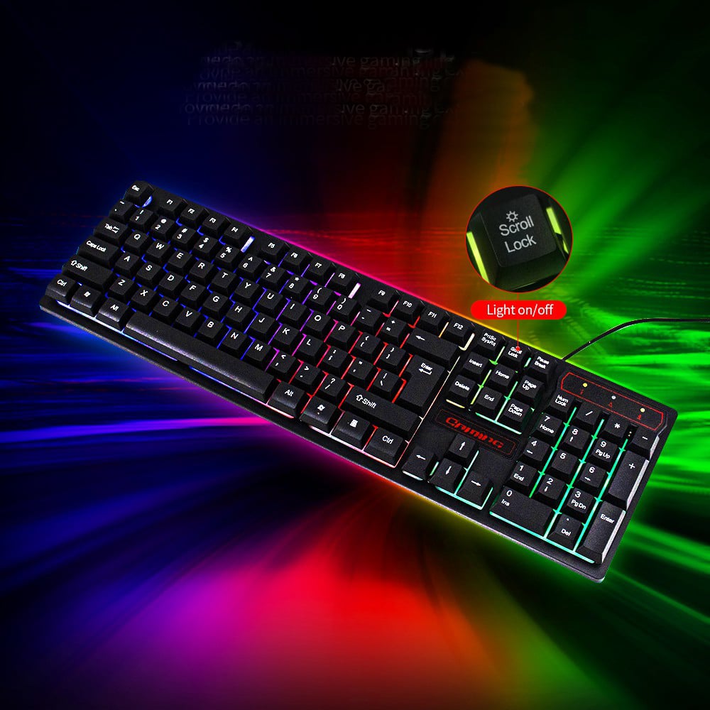 Produktbillede af Køb Gaming tastatur med backlight LED lys & affjedring på tasterne på tilbud