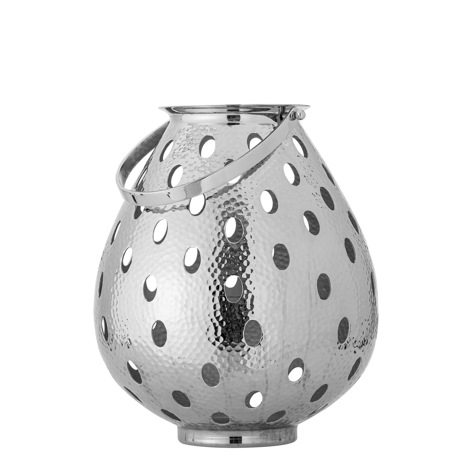 Produktbillede af BLOOMINGVILLE Maika lanterne m. hank sølv aluminium i premium kvalitet