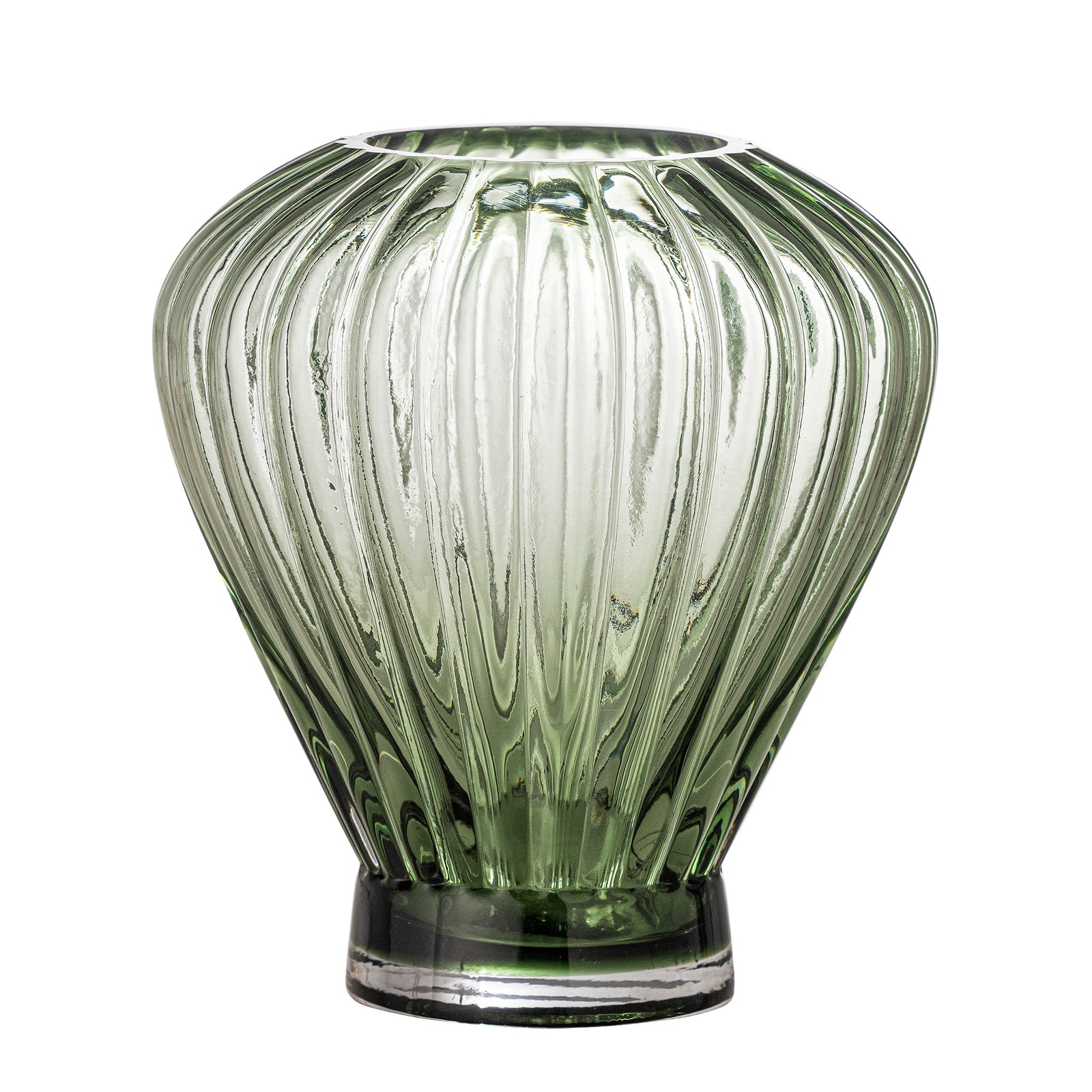 Produktbillede af CREATIVE COLLECTION Reeve vase grøn glas H:18 i premium kvalitet