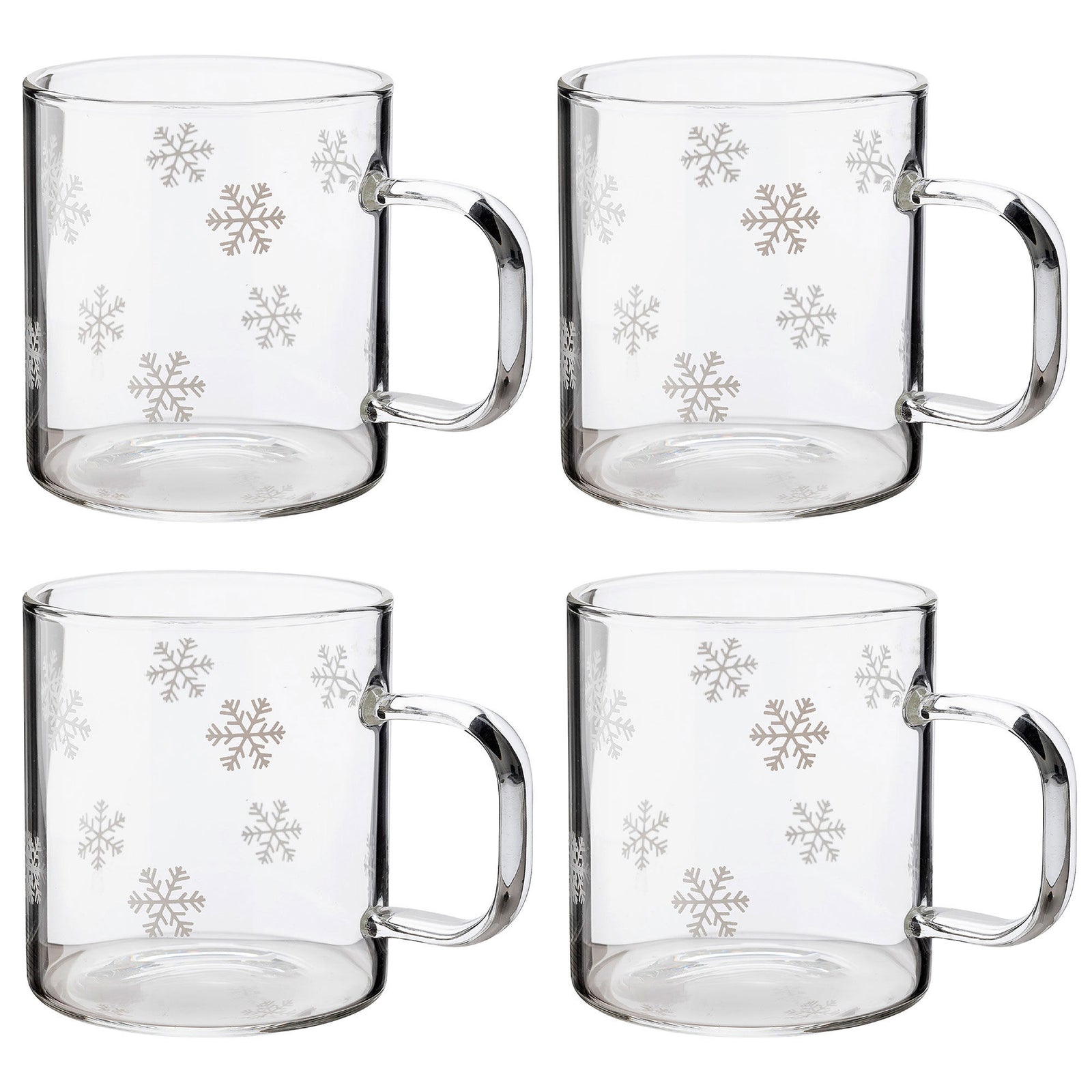 Dorre Dorre Isa Snefnug glaskrus 4-pak – close-up (Krus & Kopper)