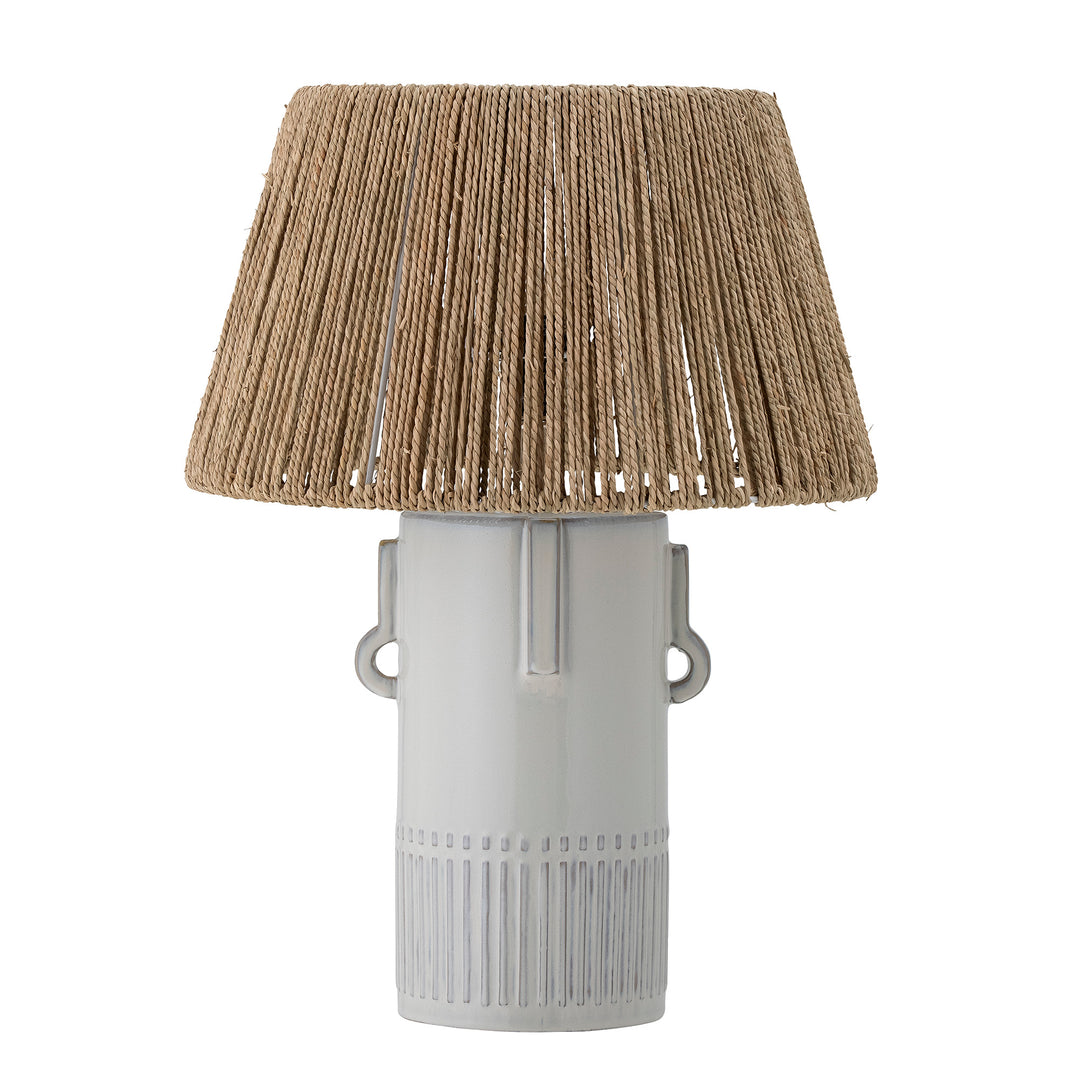 BLOOMINGVILLE Rama bordlampe jute og hvid stentøj