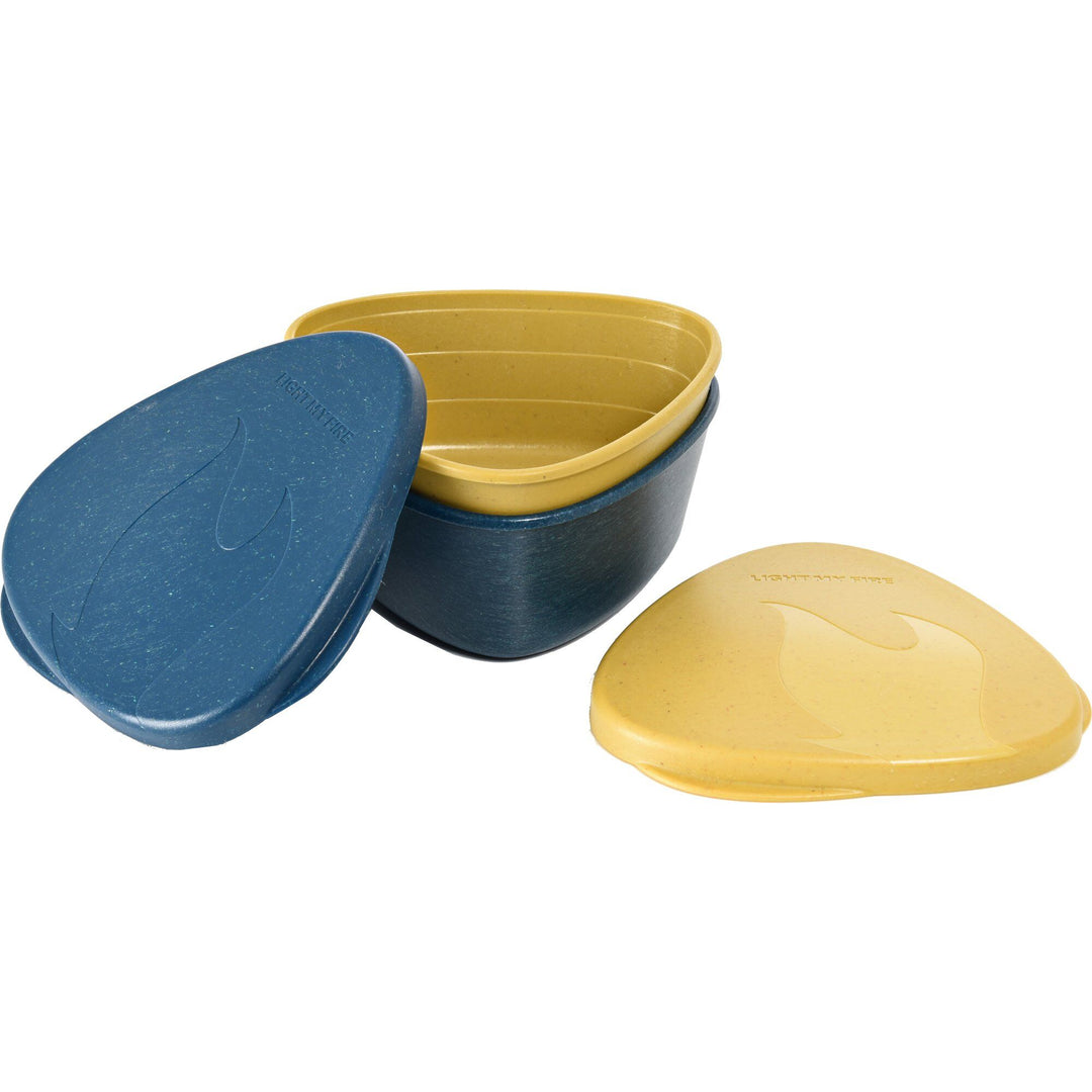 Light my fire Light my fire SnapBox Original 2-pak, musty yellow / hazy blue – vinkelbillede (Opbevaring)