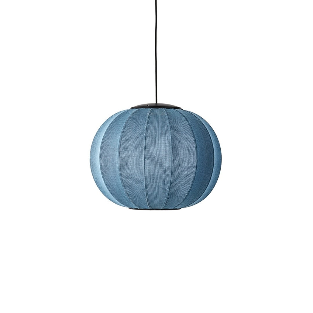 Knit-Wit 45 LED Round Pendel Blue Stone Made By Hand