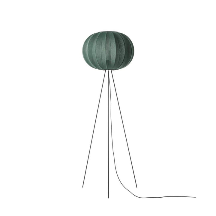 Knit-Wit 45 Round Gulvlampe High Tweed Green Made by Hand