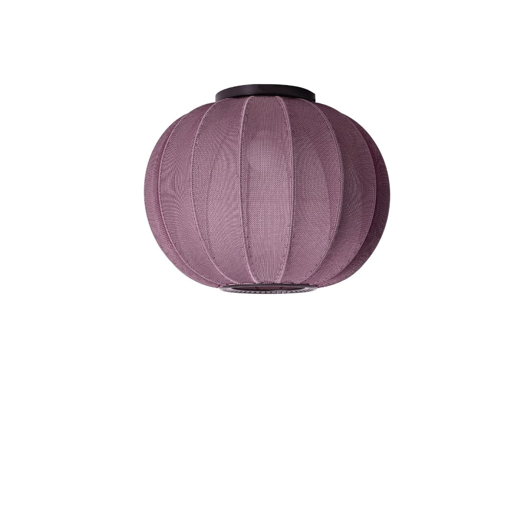 Produktbillede af Knit-Wit 45 Rund Loftlampe Burgundy Made by Hand i premium kvalitet