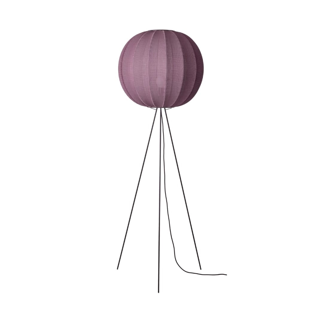Knit-Wit 60 Round Gulvlampe High Burgundy Rød Made by Hand
