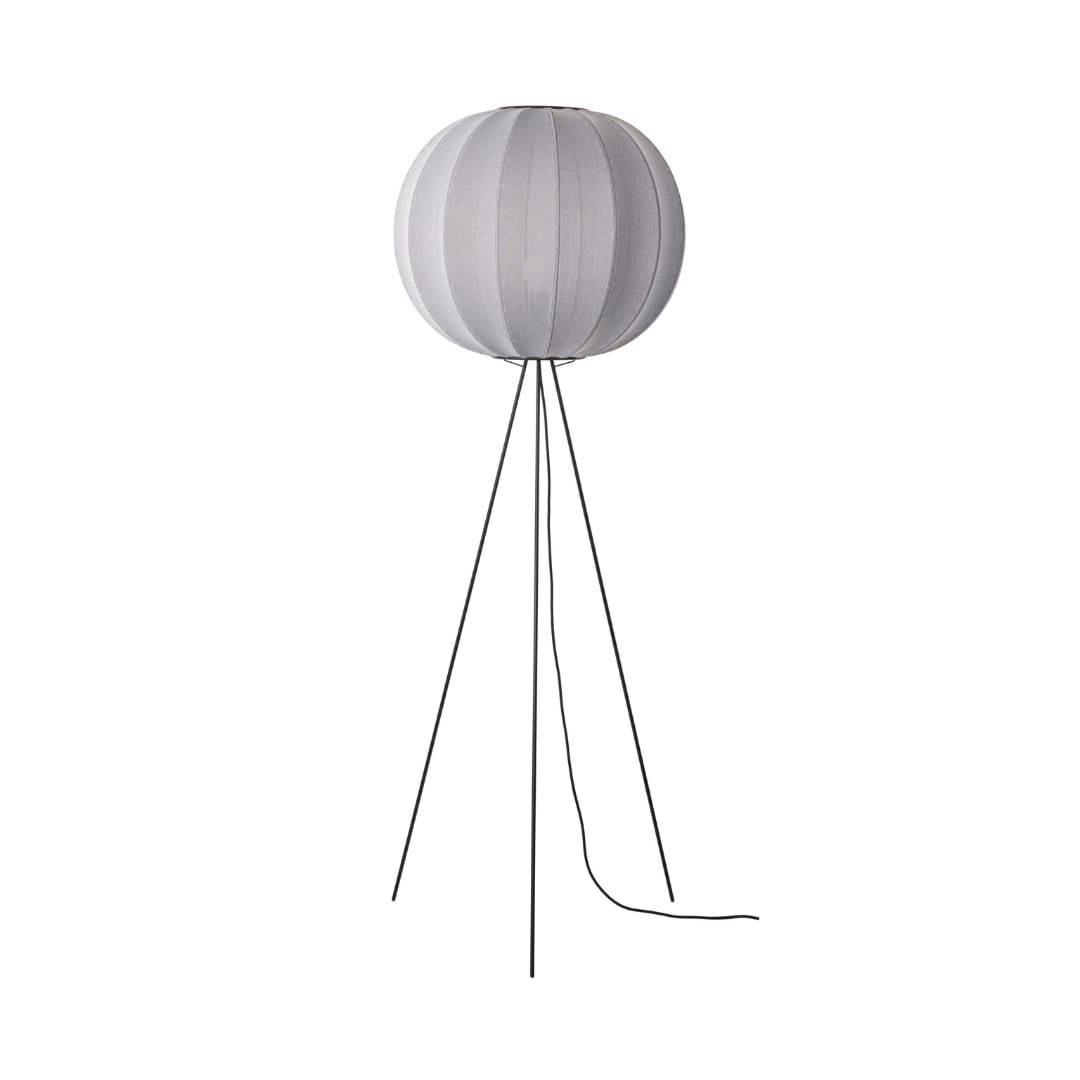 Knit-Wit 60 Round Gulvlampe High Silver Made by Hand