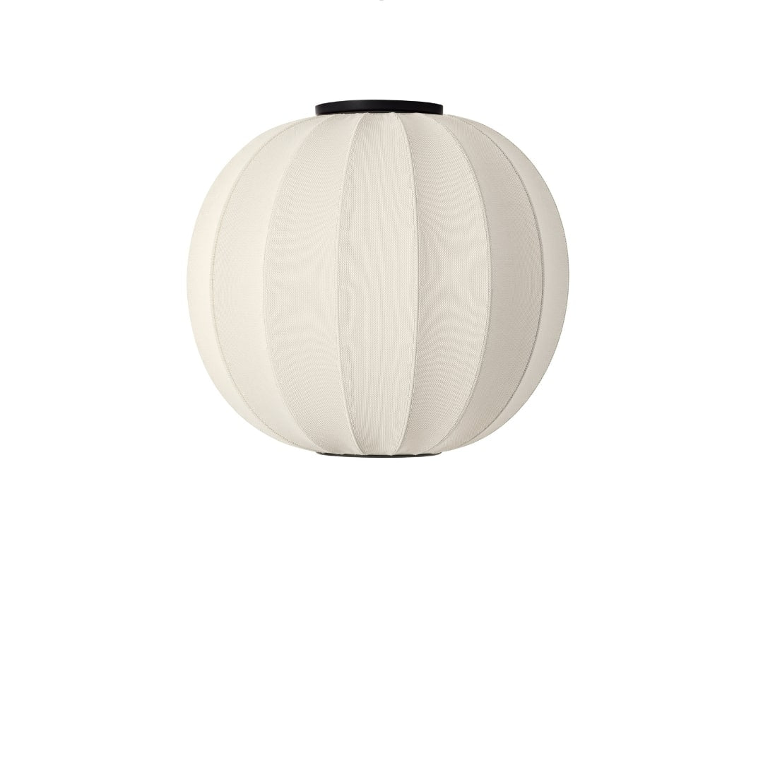 Produktbillede af Knit-Wit 60 Rund Loftlampe Perle Hvid Made by Hand i premium kvalitet