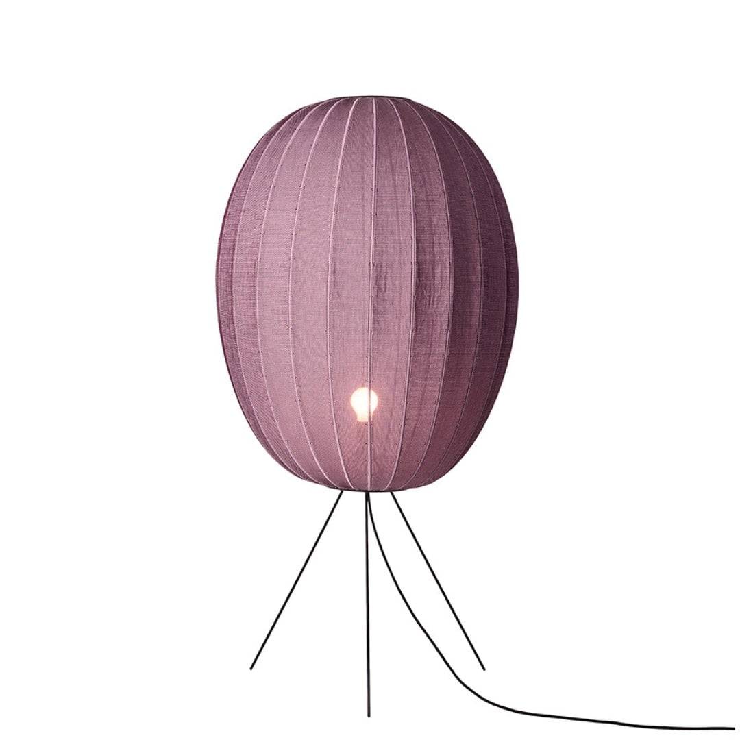 Produktbillede af Knit-Wit 65 High Oval Gulvlampe Medium Burgundy Rød Made by Hand i premium kvalitet