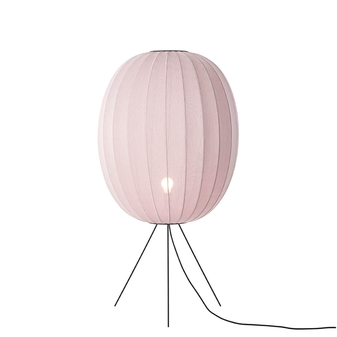 Produktbillede af Knit-Wit 65 High Oval Gulvlampe Medium Light Pink Made by Hand i premium kvalitet