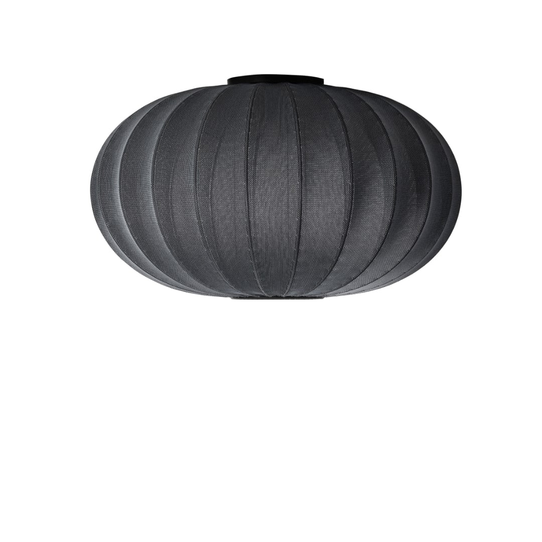 Produktbillede af Knit-Wit 76 Oval Væg- og Loftlampe Black Made by Hand i premium kvalitet