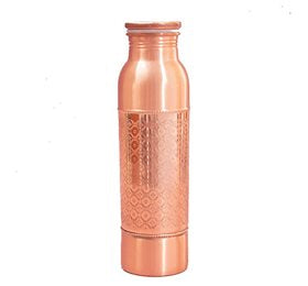 Detaljeret produktbillede af Kobber Vandflaske Mosaic 900 ml 1 stk. på tilbud