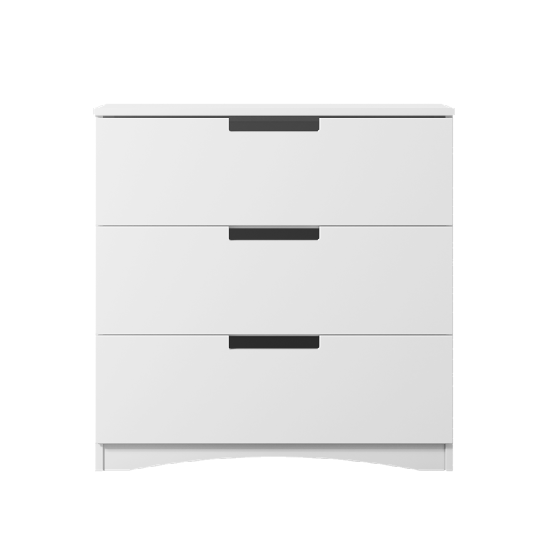 Classic børnekommode m. 3 skuffer hvid laminat