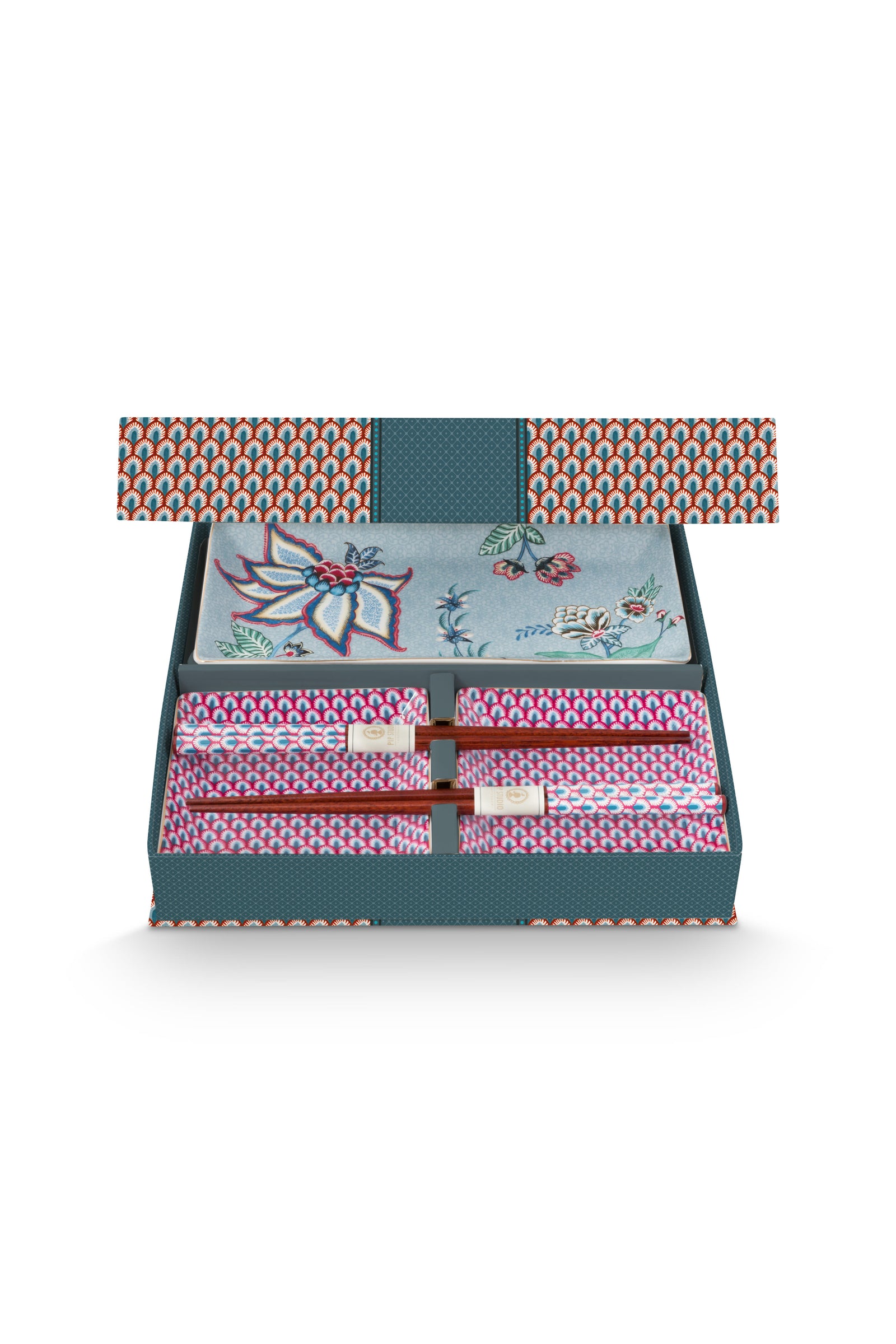 Produktbillede af Giftset Square Oriental Flower Festival Blue på tilbud i høj kvalitet