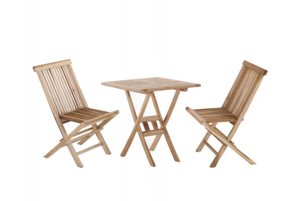 Produktbillede af Køln Teak cafesæt 70x70 cm på tilbud i høj kvalitet