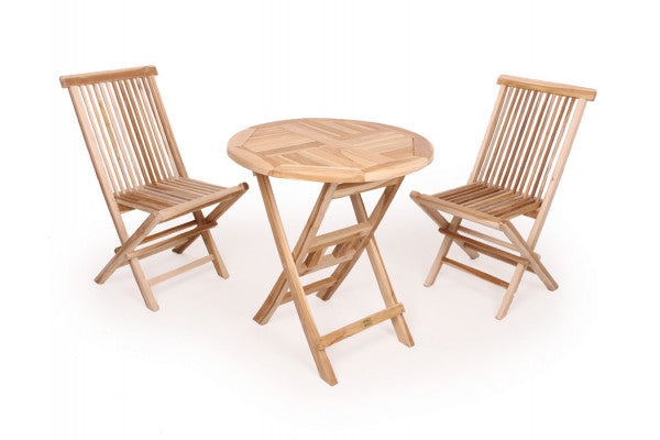 Produktbillede af Køln Teak cafesæt Ø70 cm på tilbud i høj kvalitet