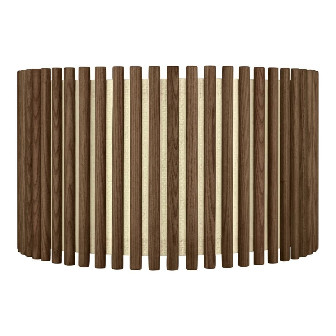 Komorebi Large Rund Lampeskærm Dark Oak Umage