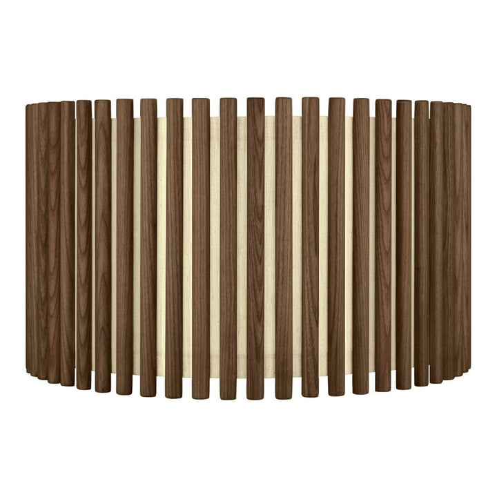 Komorebi Large Rund Lampeskærm Dark Oak Umage