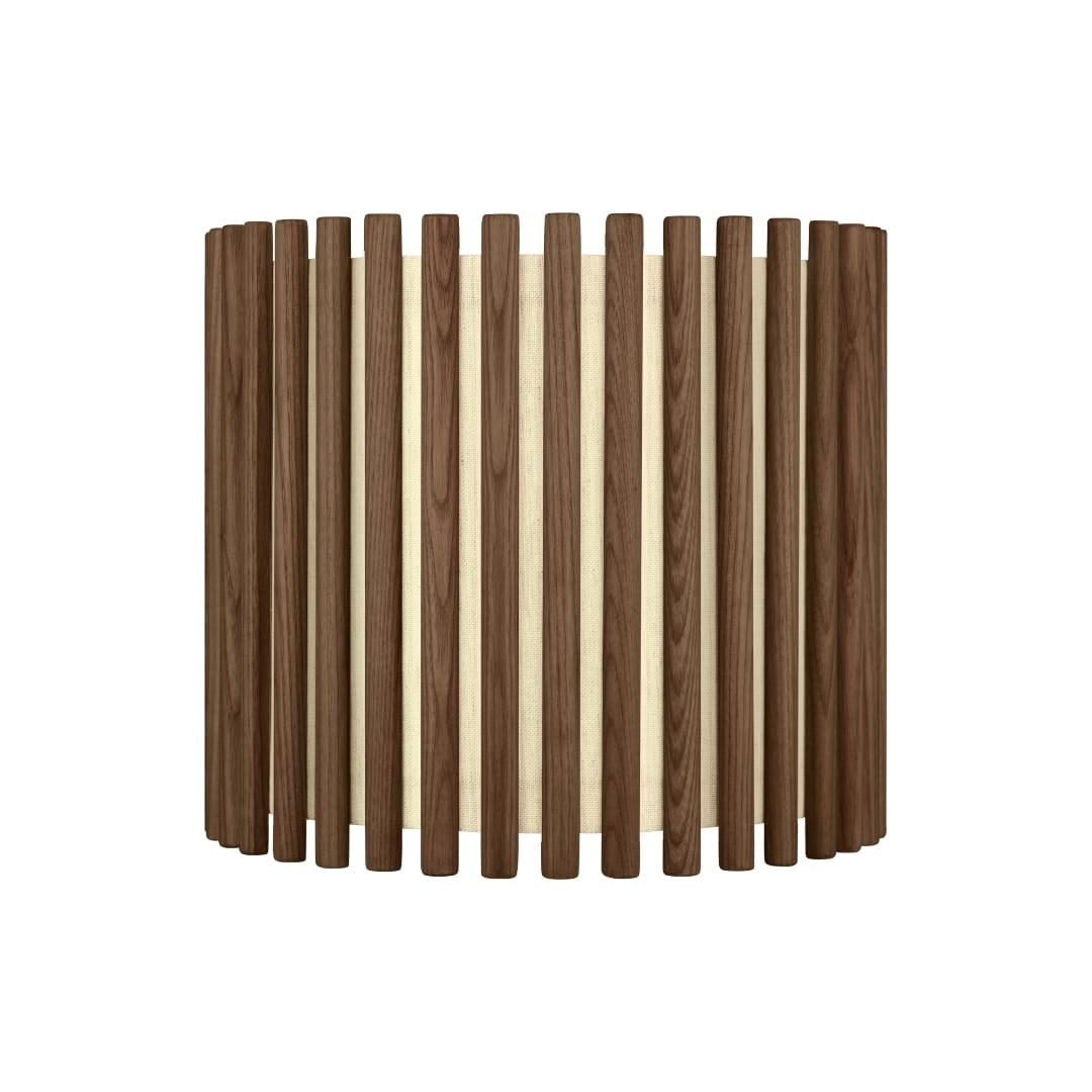 Komorebi Medium Rund Lampeskærm Dark Oak Umage