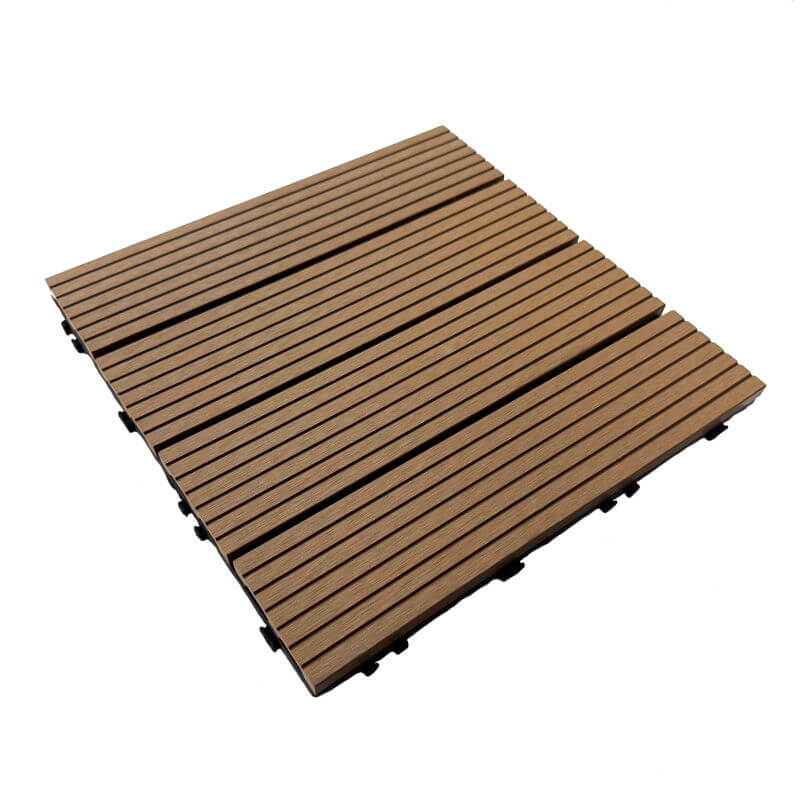 Produktbillede af Kompositfliser 30 x 30 x 2,2 cm Teak på tilbud i høj kvalitet
