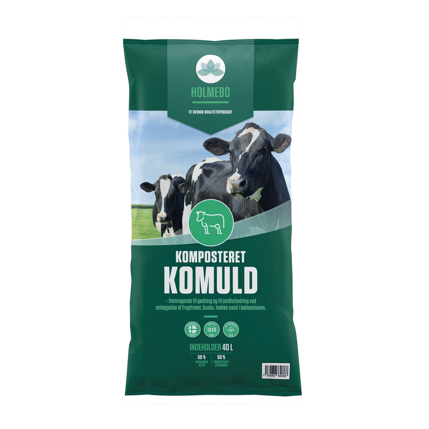 Produktbillede af Komposteret komuld 40 liter på tilbud i høj kvalitet