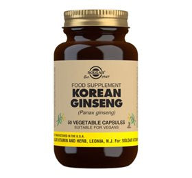Detaljeret produktbillede af Solgar Korean Ginseng 50 kap på tilbud