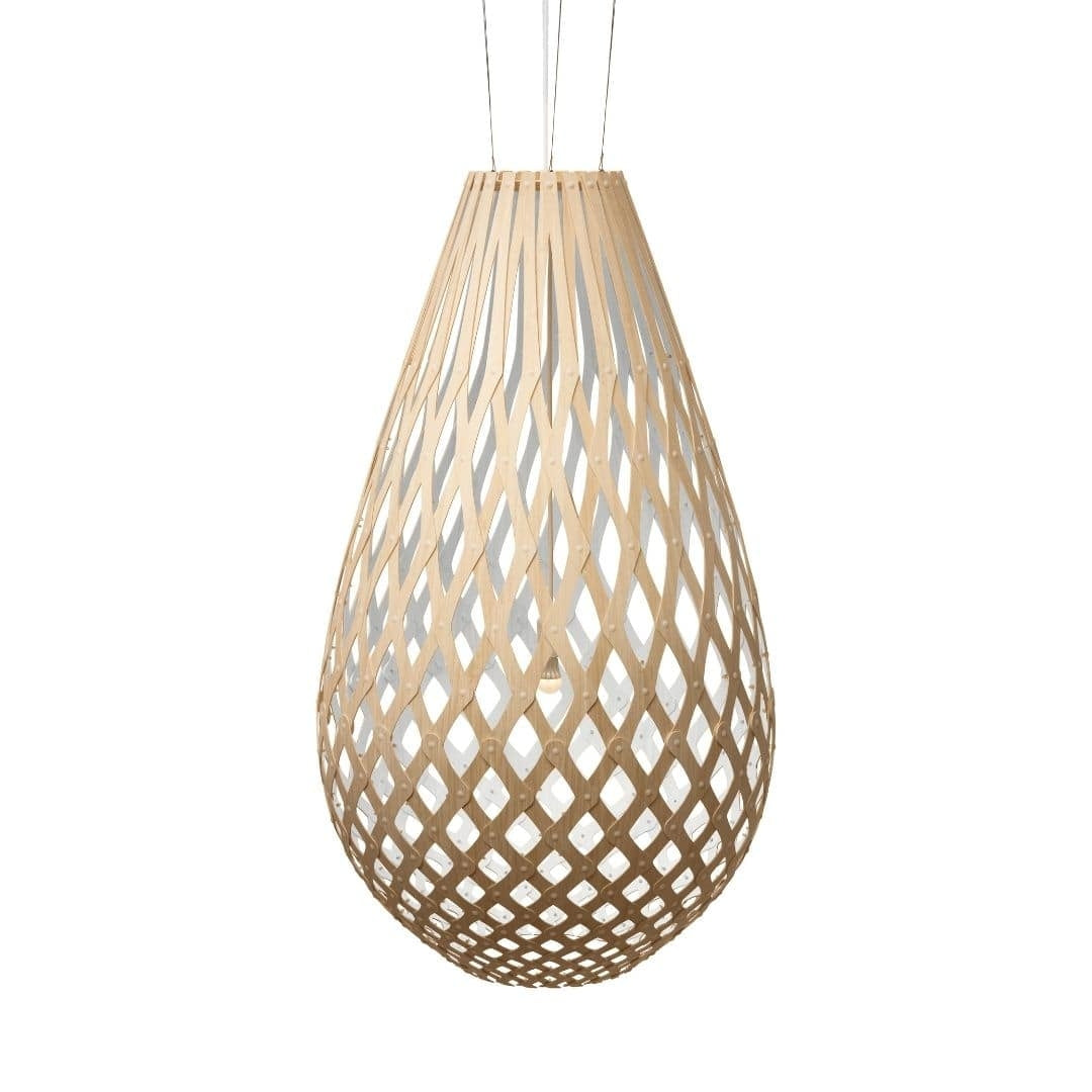 Produktbillede af Koura H160 Pendel Bamboo / Hvid David Trubridge i premium kvalitet