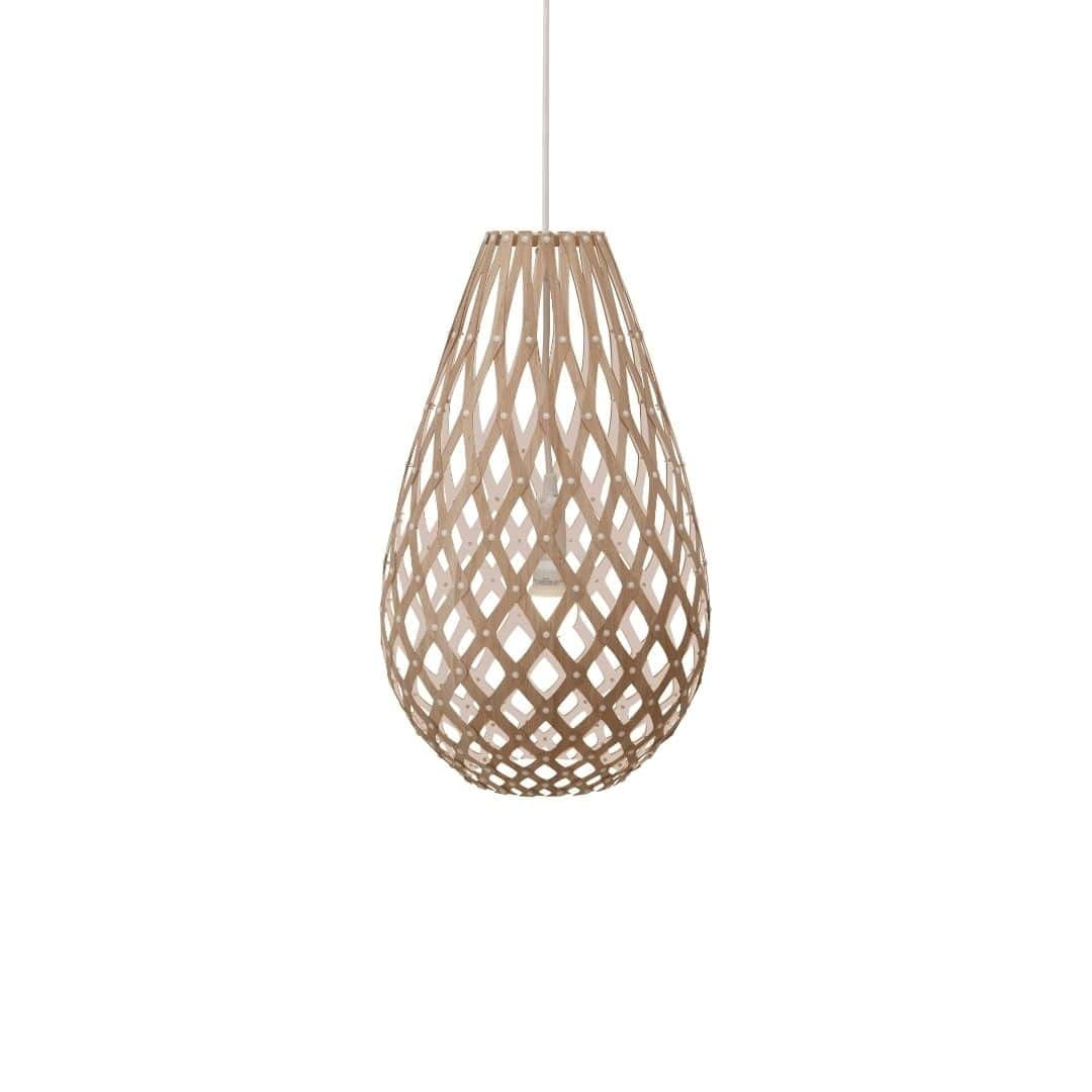 Produktbillede af Koura H75 Pendel Bamboo / Hvid David Trubridge i premium kvalitet