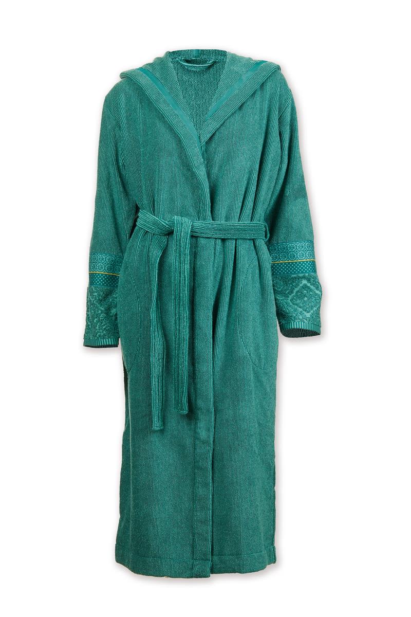 Produktbillede af PIP Soft Zellige Bathrobe Green XS på tilbud i høj kvalitet