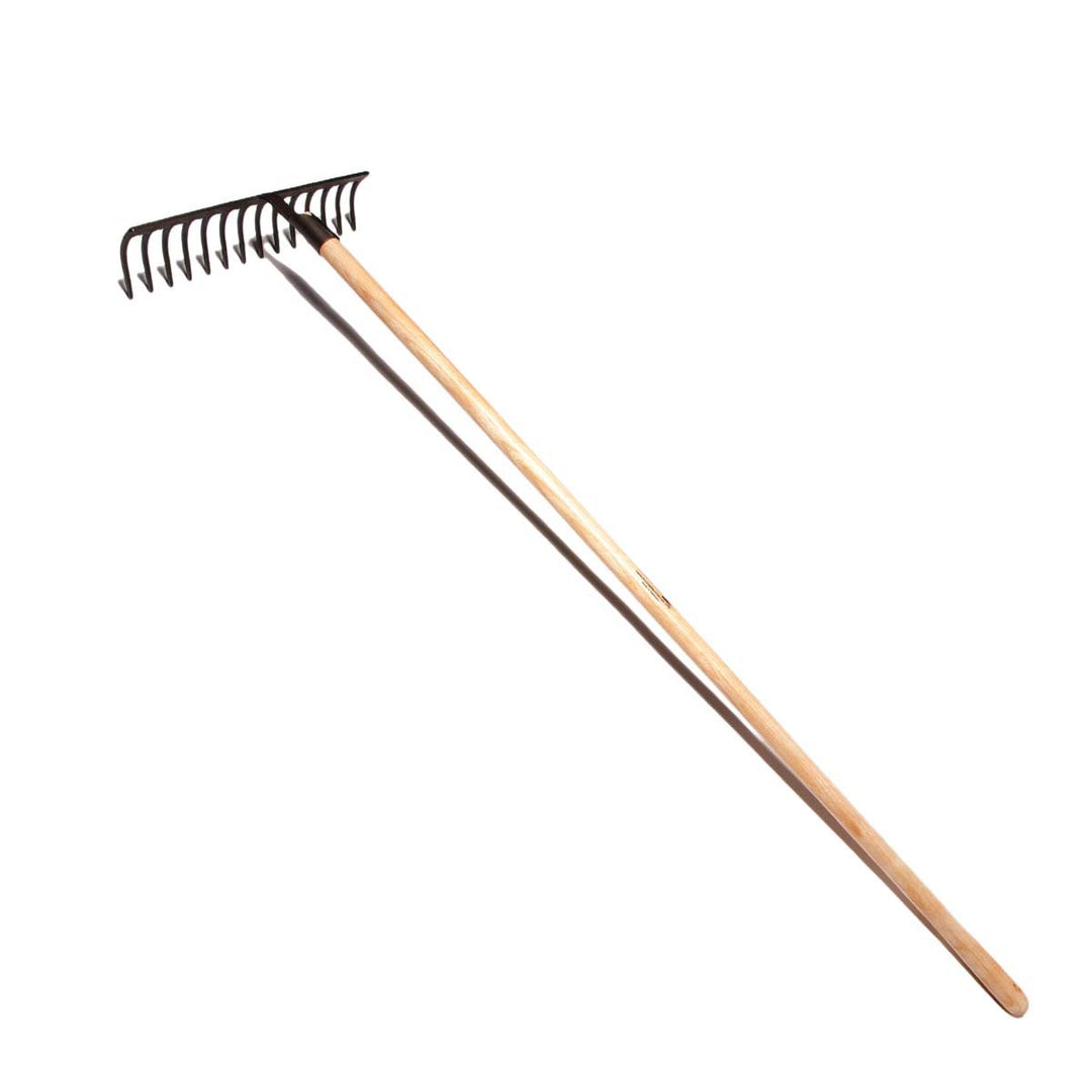 Produktbillede af Vejrive med 14 tænder og lakeret skaft 168 cm på tilbud i høj kvalitet